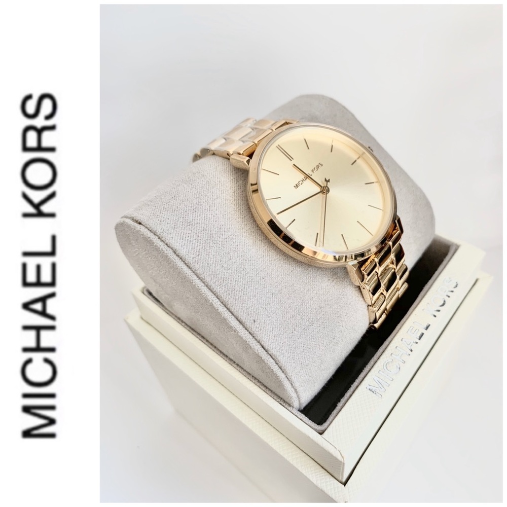 Restocked NWT authentic MK gold tone Jaryn watch - Picture 3 of 4
